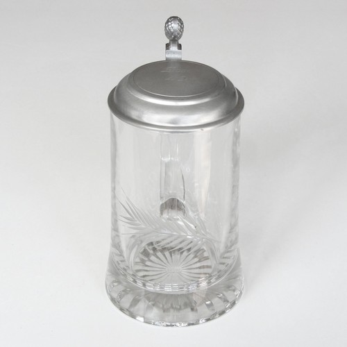 Bierglas mit zinndeckel gravur - mit,
