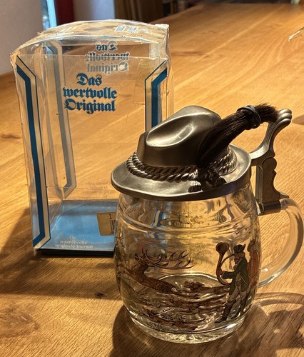 Vintage bmf bierkrug aus glas - aus,