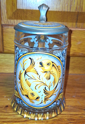 Glas bierkrug mit - glas,