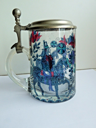 Vintage bierkrug glaskrug mit - vintage,