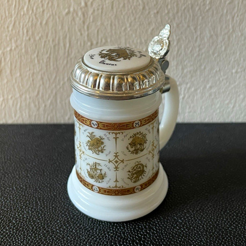 Echte opal glas bierkrug - opal,