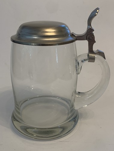 Rastal glaskrug mit - glaskrug, zinndeckel