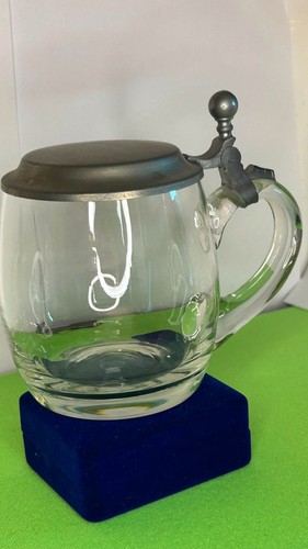 Zinn becker glaskrug - zinn, mit