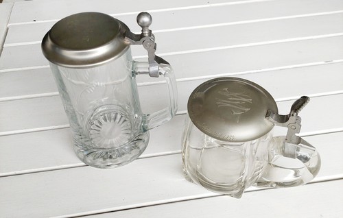 1432k alte glas bierhumpen - 1432k-,