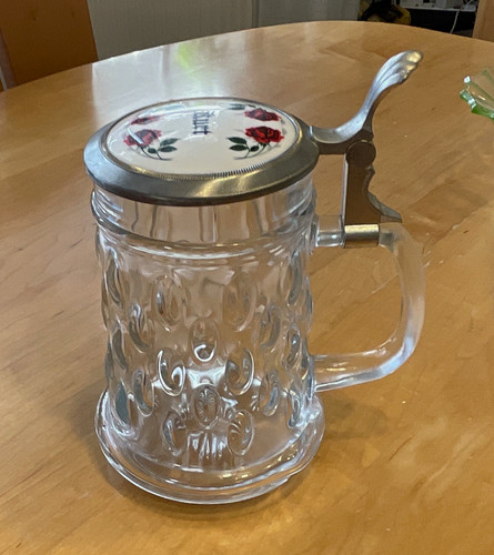Vintage glas bierkrug mit - glas-bierkrug,