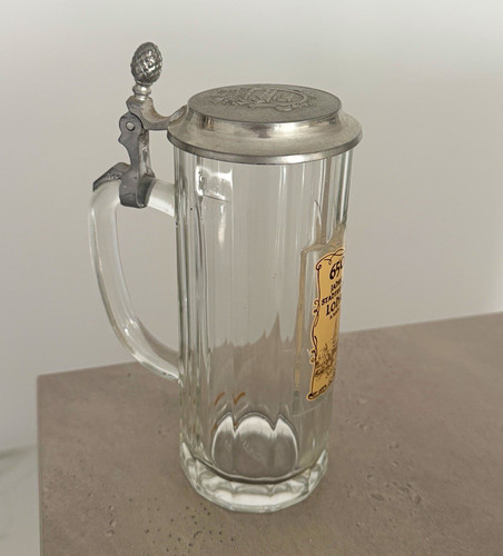 Bierkrug glas mit - 1l,
