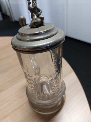 Antiker bierkrug glas mit - bierkrug,,
