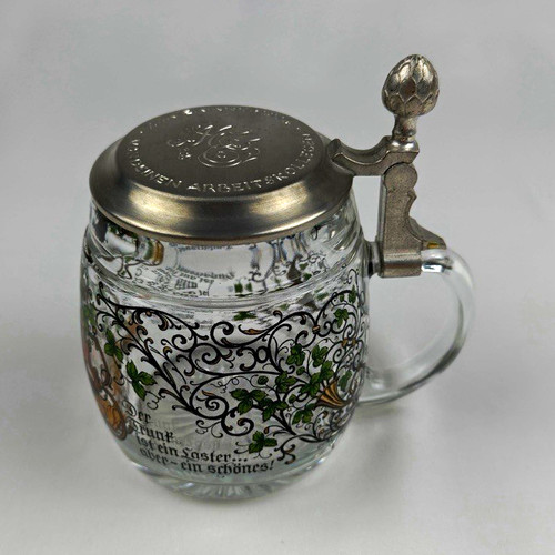 Vintage bierkrug glas mit - glas,