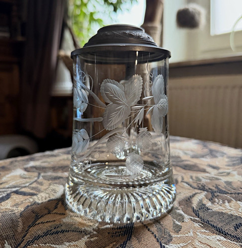 Vintage bierkrug glaskrug mit - glaskrug,