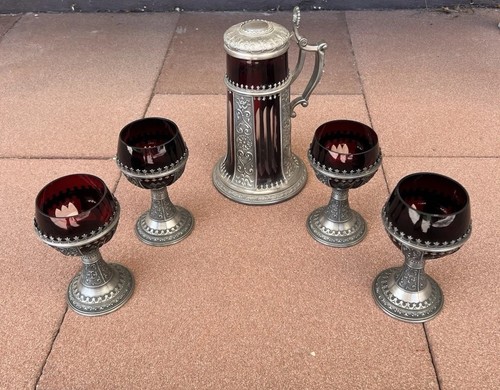 Zinnpokal römerkrug zinn - 4x, &