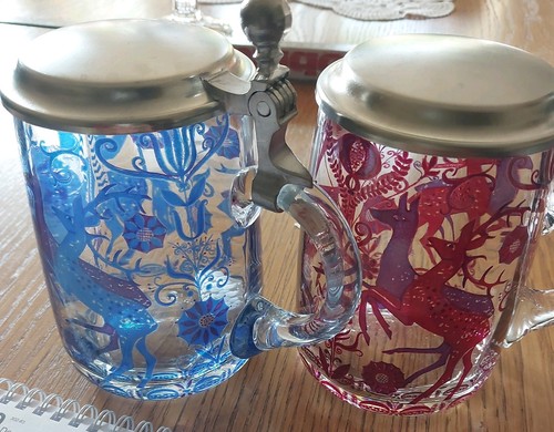 Glas bierkrug mit - glas,