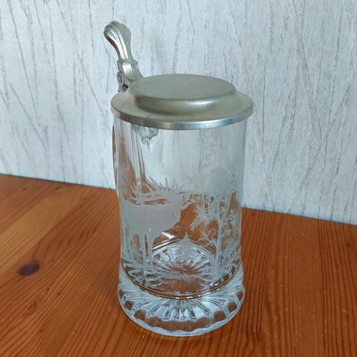 Bierkrug glas mit - bierkrug,