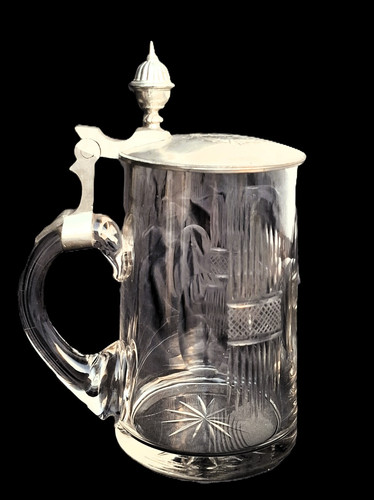 Antiker glas bierkrug - antiker,