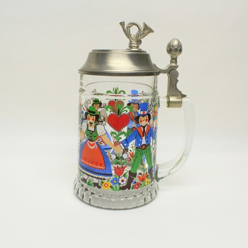 Vintage glas bierkrug - vintage,