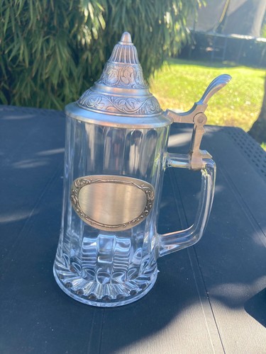 Vintage bierseidel glas - glas, mit