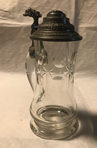 Alter bierkrug mit zinndeckel - mit,