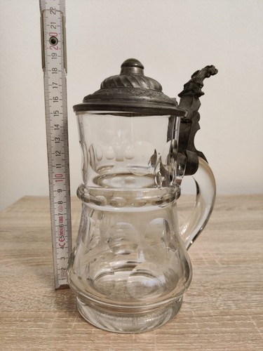 Alter bierkrug glas mit - bierkrug,