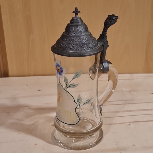 Glas bierkrug mit - glas-bierkrug,