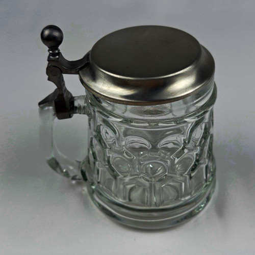 Vintage glas bierkrug mit - vintage,