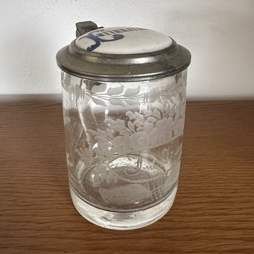 Antiker biedermeier glas - biedermeier, krug