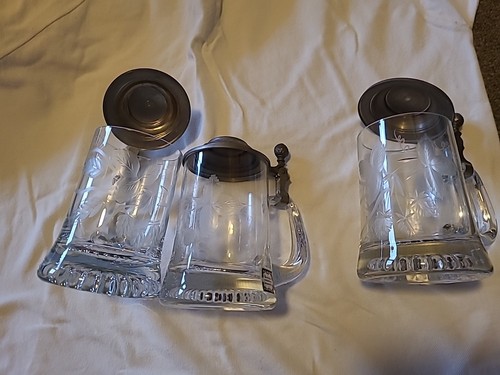 Bierkrug glas mundgeblasen - 1,