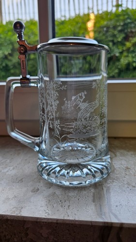 Vintage bierkrug aus geätztem - aus,
