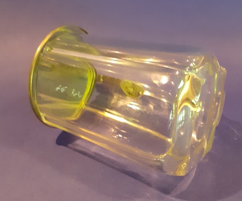Antik glas bierkrug - antik, zinndeckel
