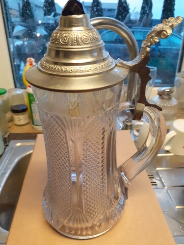 Antiker bierkrug glas - antiker,