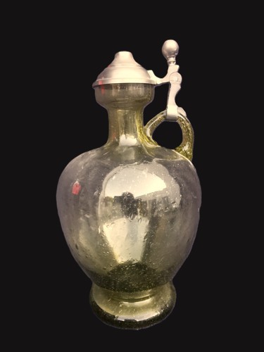 Krug enghalskanne grünes glas - enghalskanne,