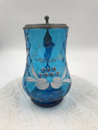Jugendstil glas krug bunt - glas,
