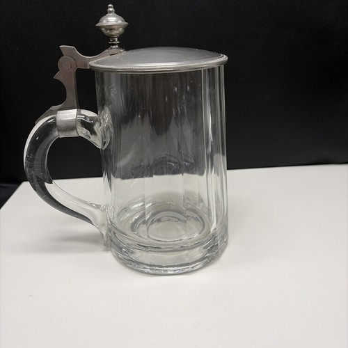 Bierglas mit zinndeckel - mit,