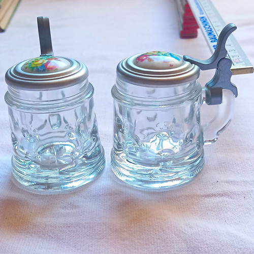 Glas bierkrug mit henkel - 2x,